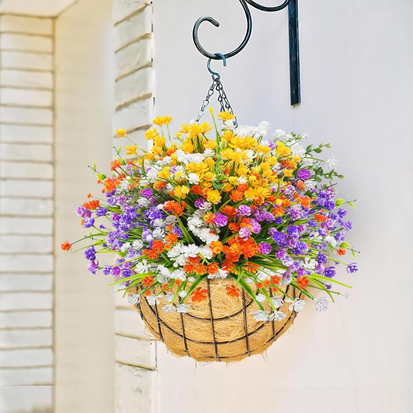 24 Bundles Uieke Silk Plants UV Resistant Porch