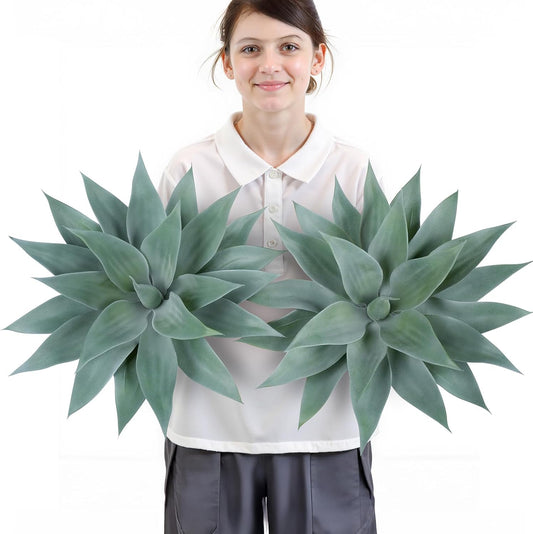 2 pack 28 inch Artificial Blue Agave Plant