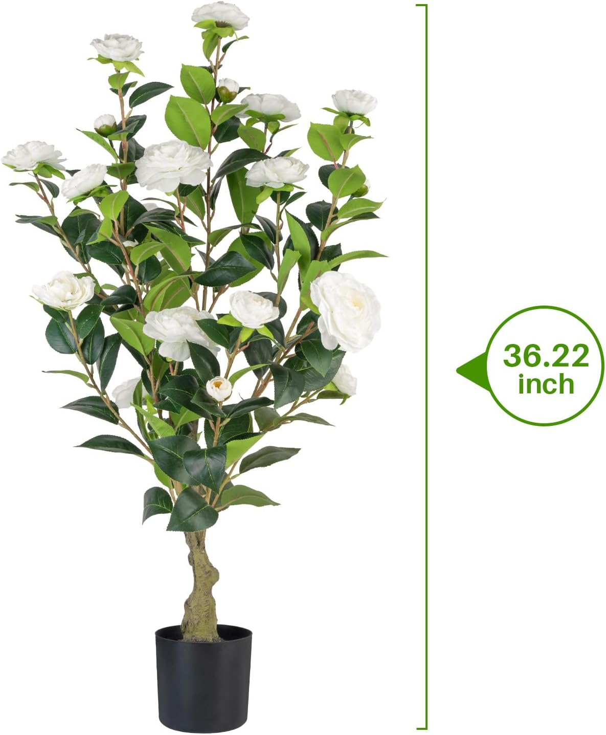 2 pack 3 ft Artificial Camellia Trees Pot