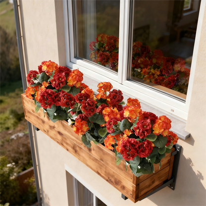 Artificial Geranium Flowers Silk Blooms Outdoor Decor Indoor
