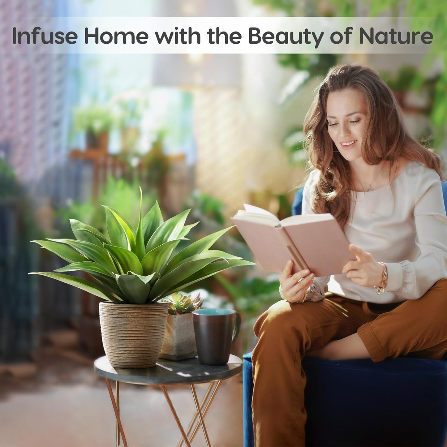 22 inch Artificial Agave Plant Stems Resistant UV