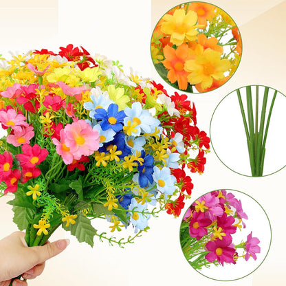 Fumwase Artificial Silk Flowers Decor Indoor Outdoor Holiday