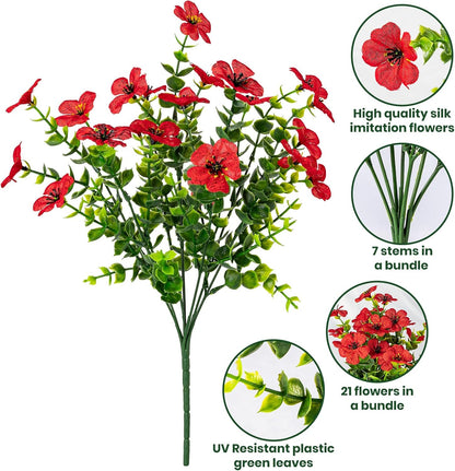 20 Bundles Silk Eucalyptus UV Resistant Garden Porch