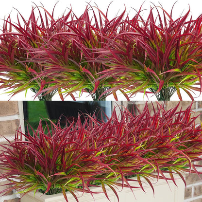 28 bundles Artificial Outdoor Plants Resistant Grass UV
