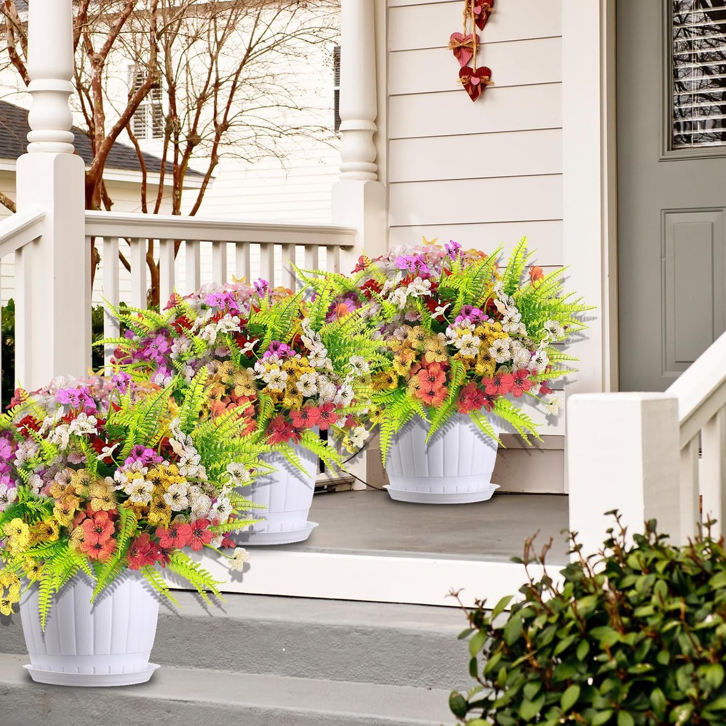 14 Pcs UV Resistant Silk Stems Outdoor Porch