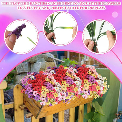 100 Bundles Lyrow Violet Silk Plants UV Porch