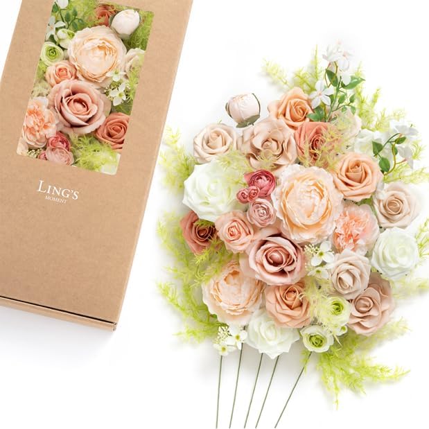 Ling Moment Flowers Box Artificial Greenery Stems Foam