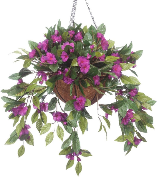Oakridge Fully Assembled Impatiens Hanging Basket Large Artificial