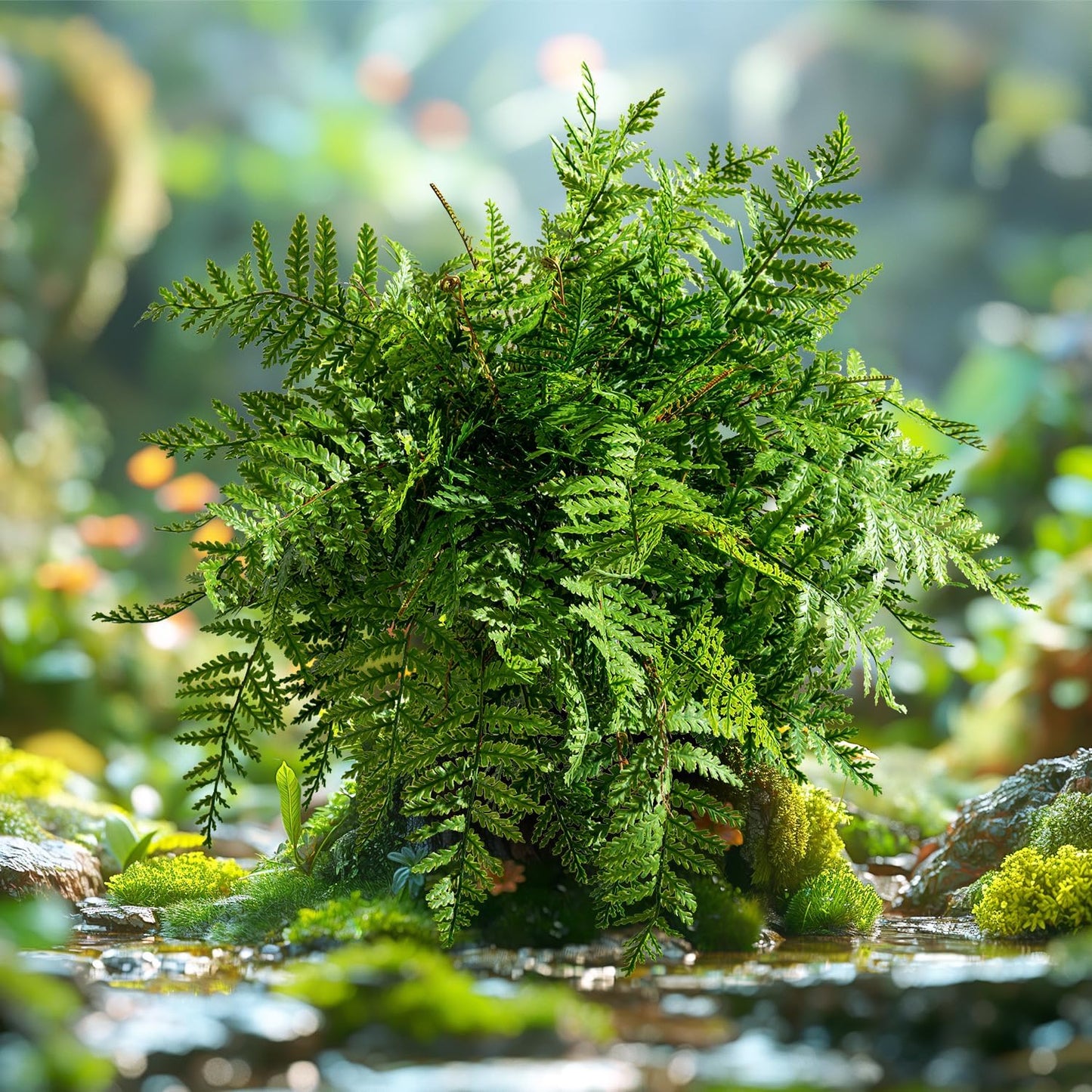 4 pcs Artificial Boston Ferns Resistant Large UV