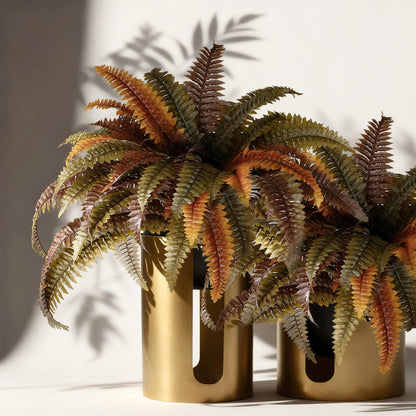 2 pack 45 inch Artificial Boston Ferns Rust