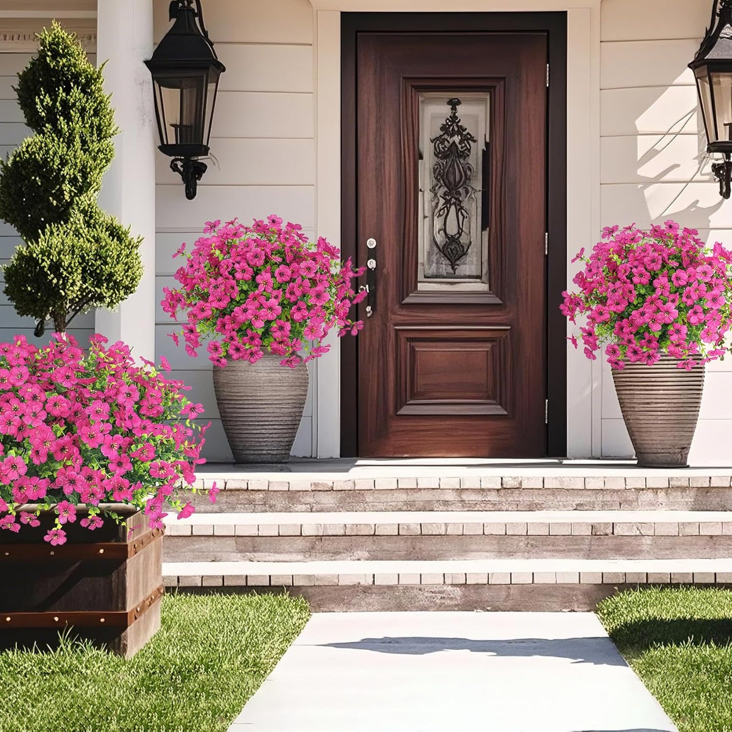 20 Bundles Fuchsia Eucalyptus UV Resistant Garden Porch