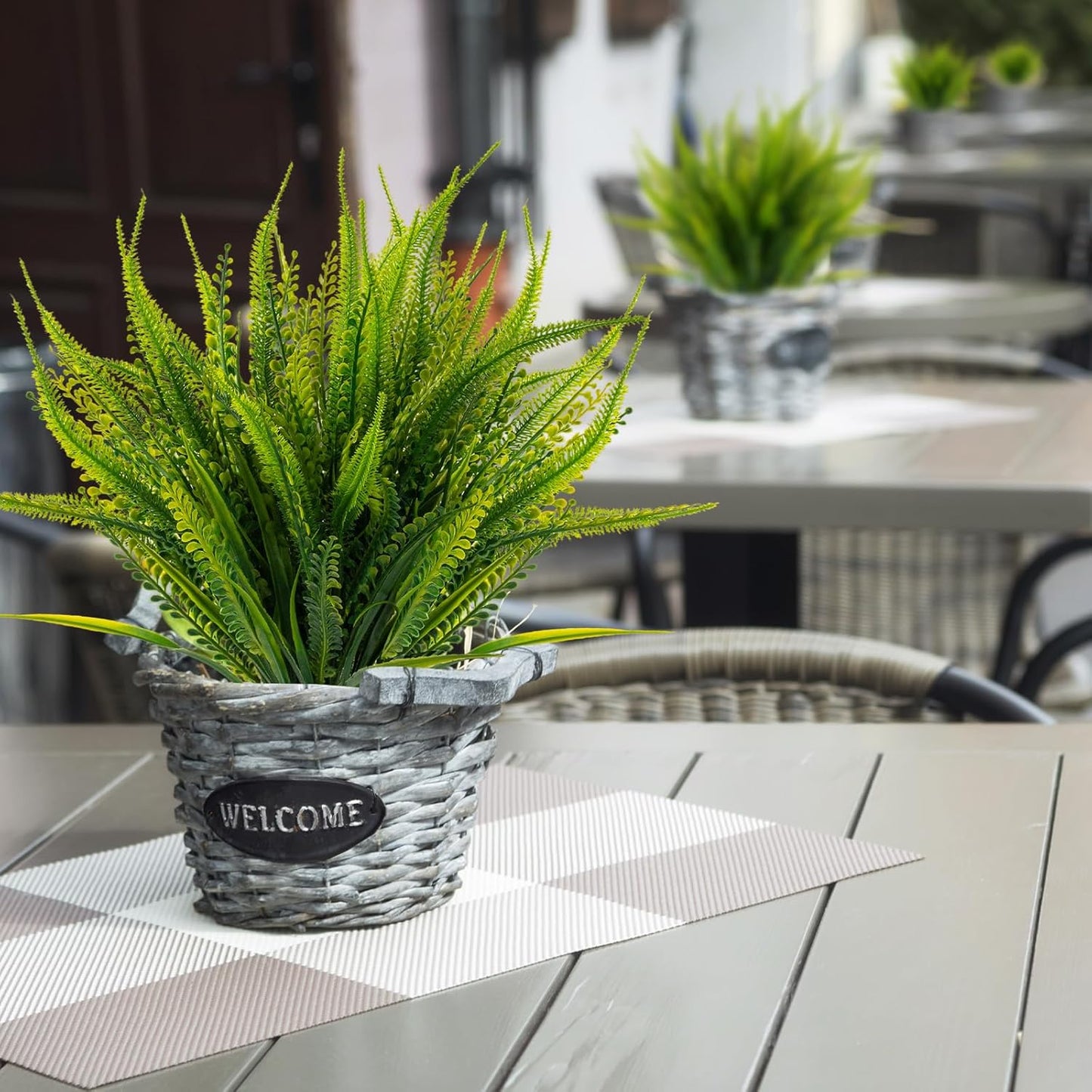 12 bundles Artificial Boston Ferns Flowers Home Kitchen