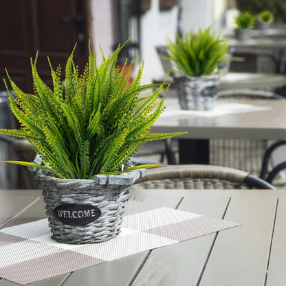 12 bundles Artificial Boston Ferns Flowers Home Kitchen