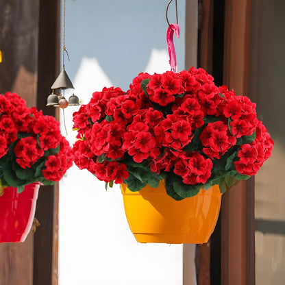 12 pcs Artificial Geranium Flowers Rose Home Kitchen