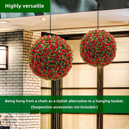2 pack 17 inch Artificial Topiary Flower Balls