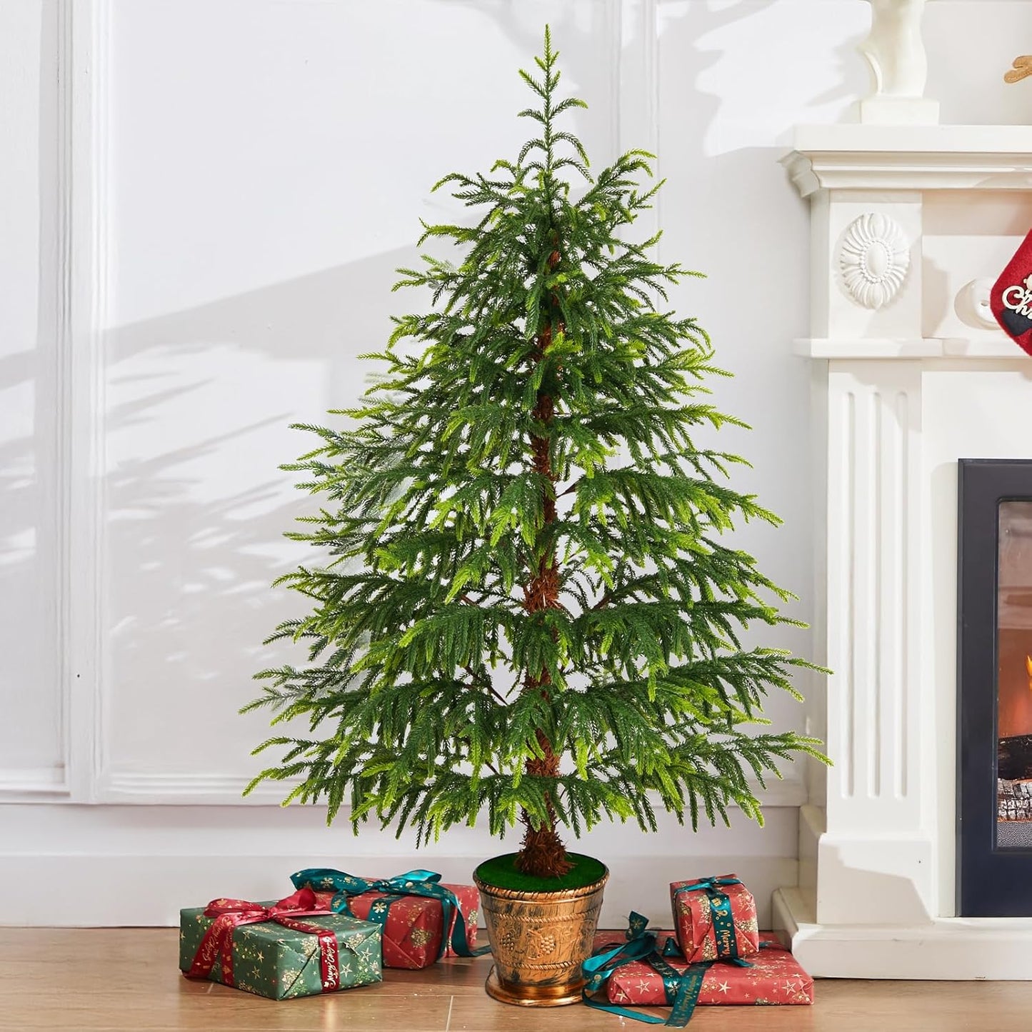 4.2 ft Real Touch Artificial Norfolk Pine Christmas