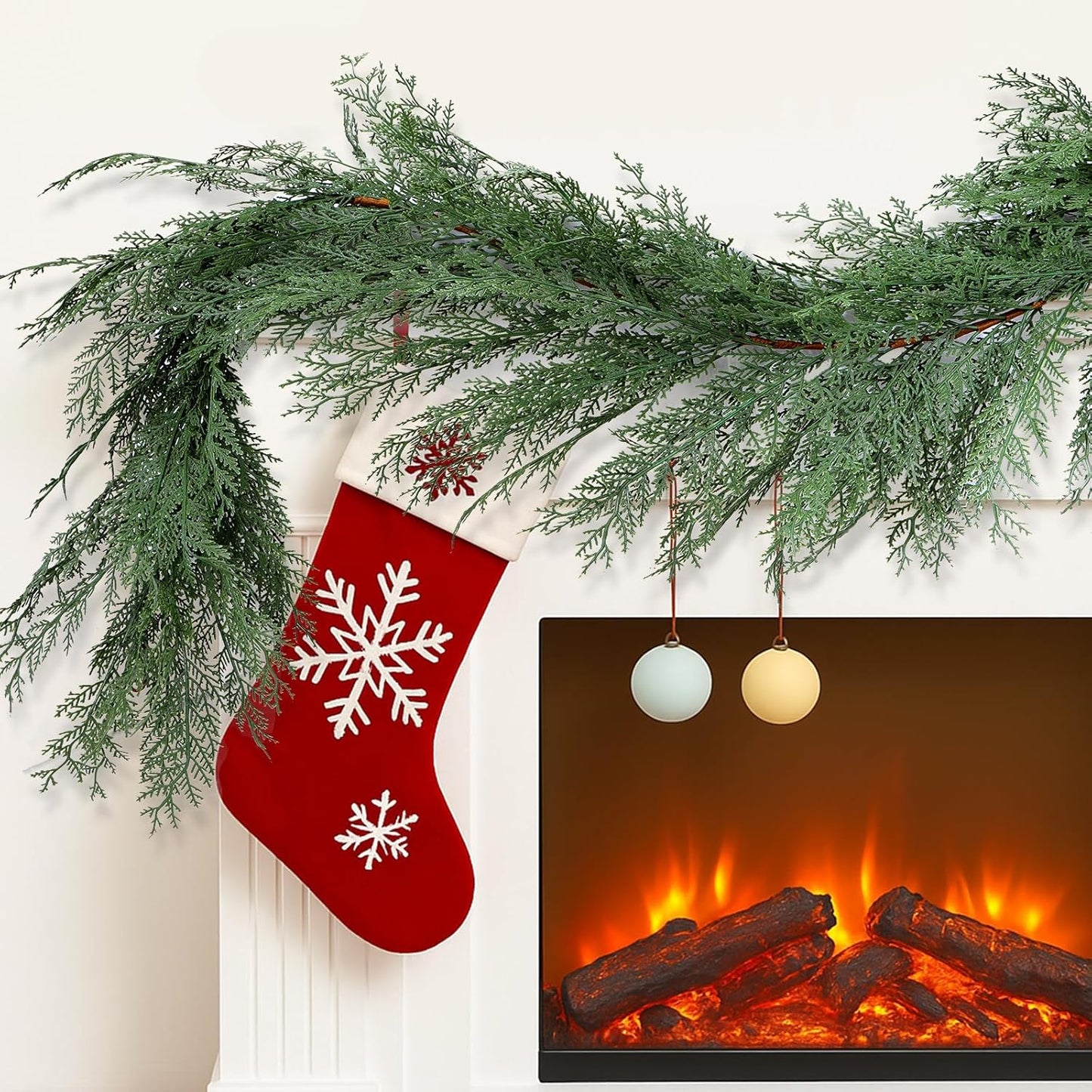 6 ft Artificial Cedar Christmas Garland Real Touch