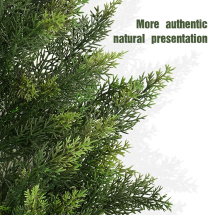 2 pack 3 ft Artificial Cedar Topiary Trees