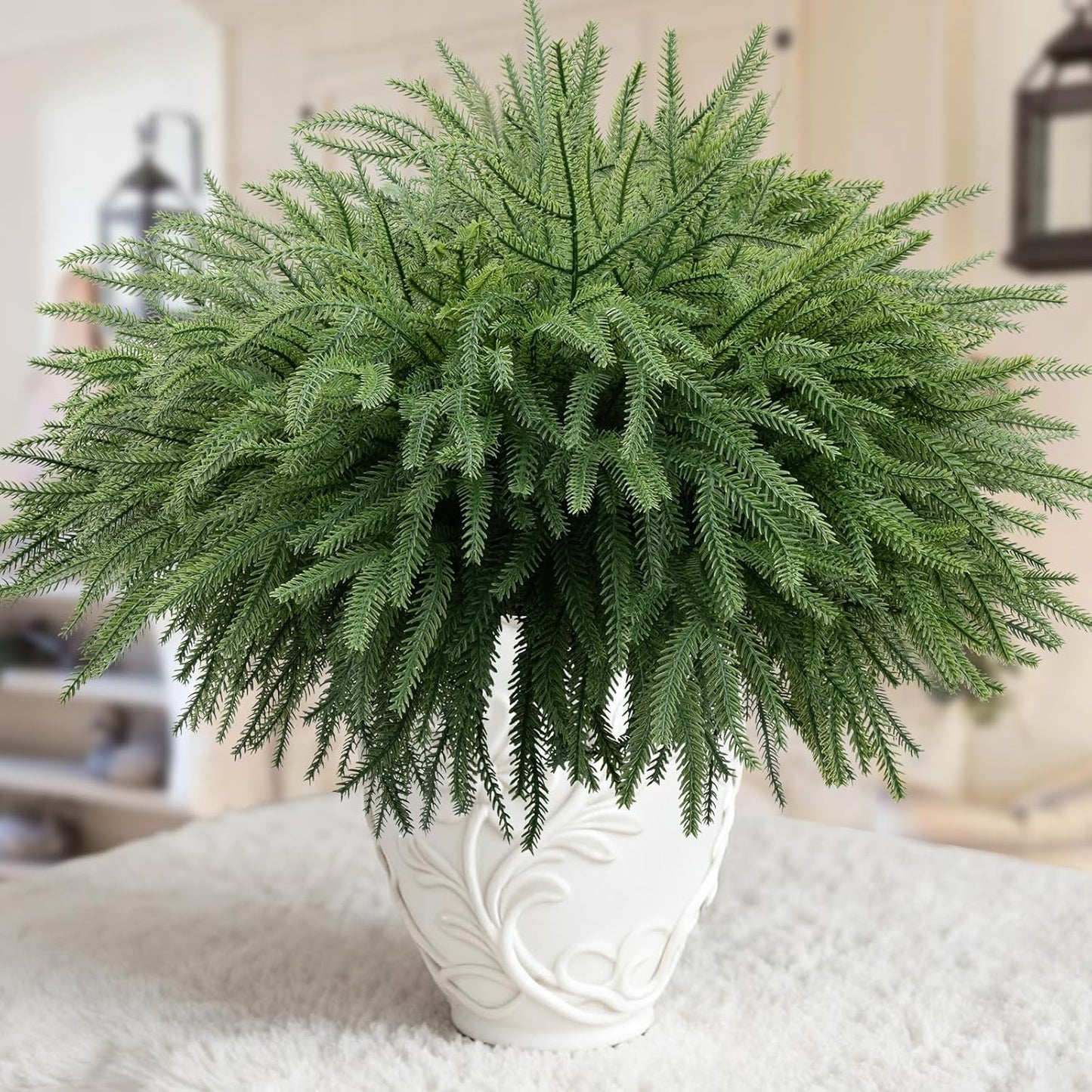 12 pcs 18 inch Real Touch Norfolk Pine