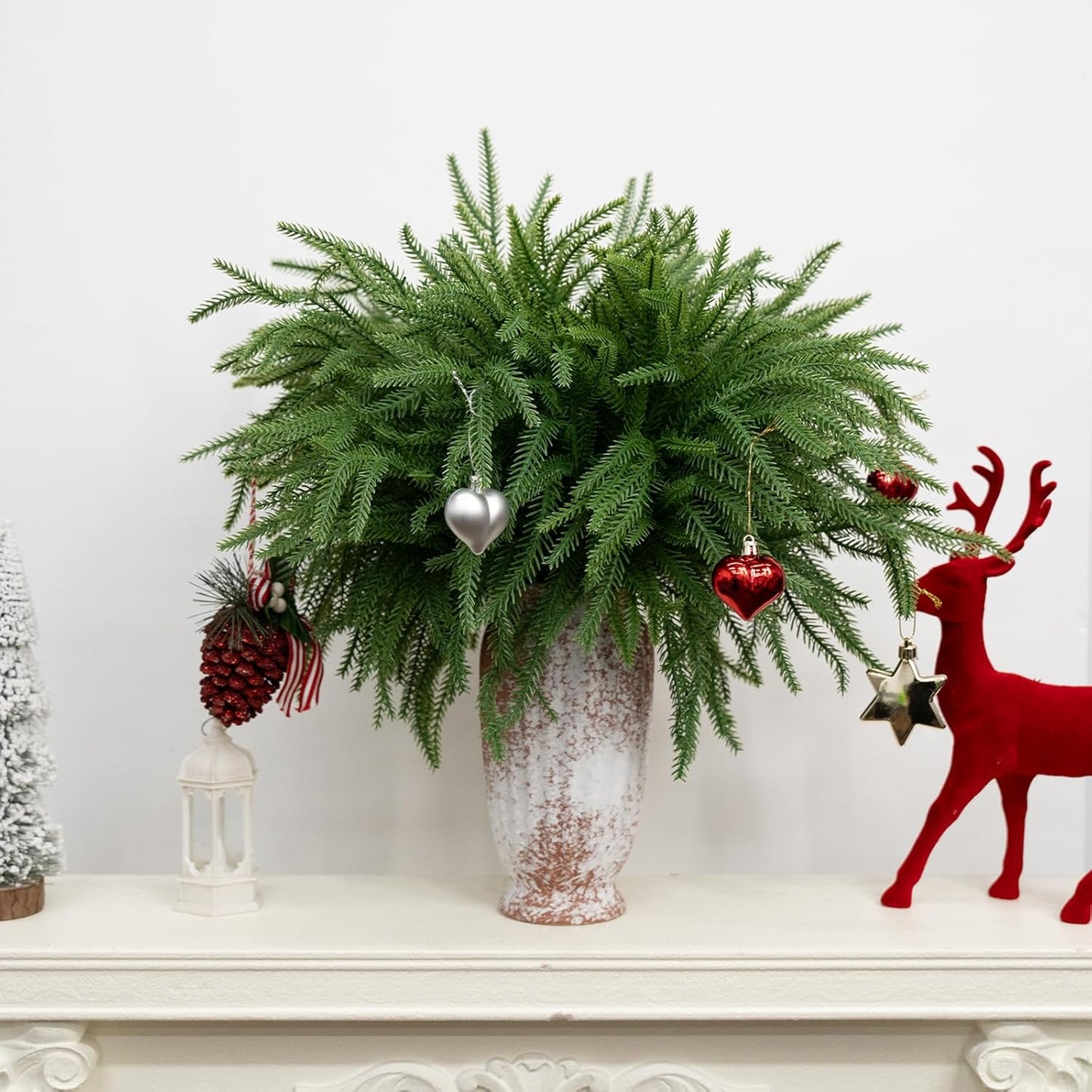 12 pcs 18 inch Real Touch Norfolk Pine