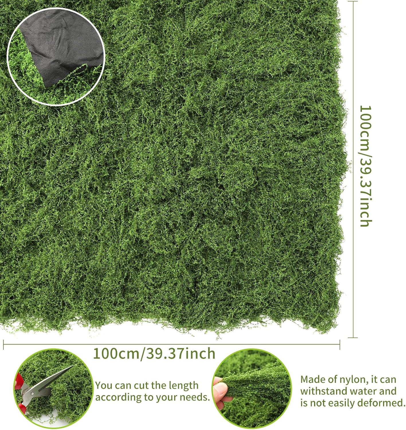 Artificial Moss Mat Waterproof Grass Dried Indoor Plants