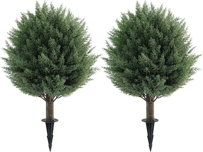 2 pack 21 inch Artificial Cedar Topiary Ball