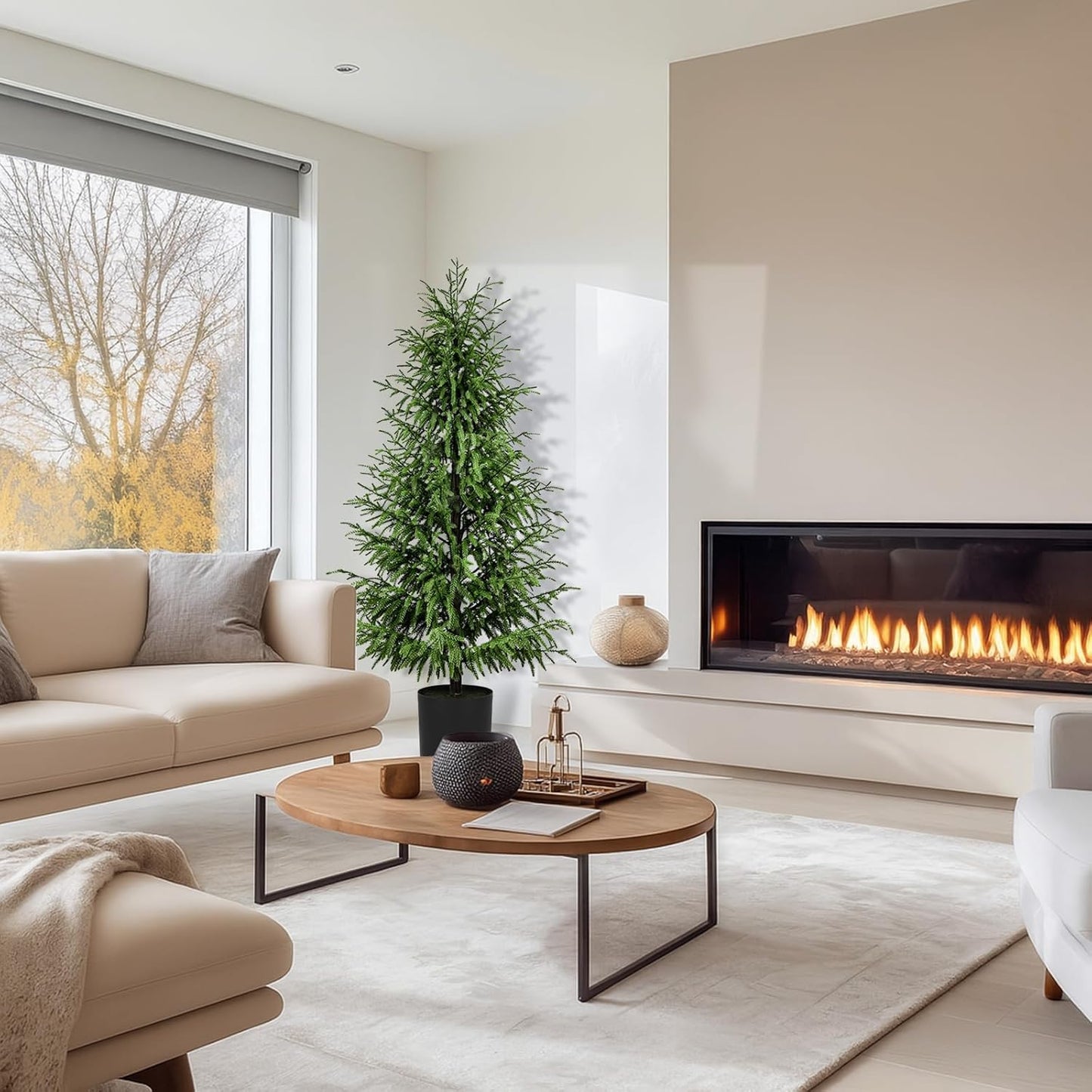 5 ft Artificial Norfolk Pine Tree Potted Trees