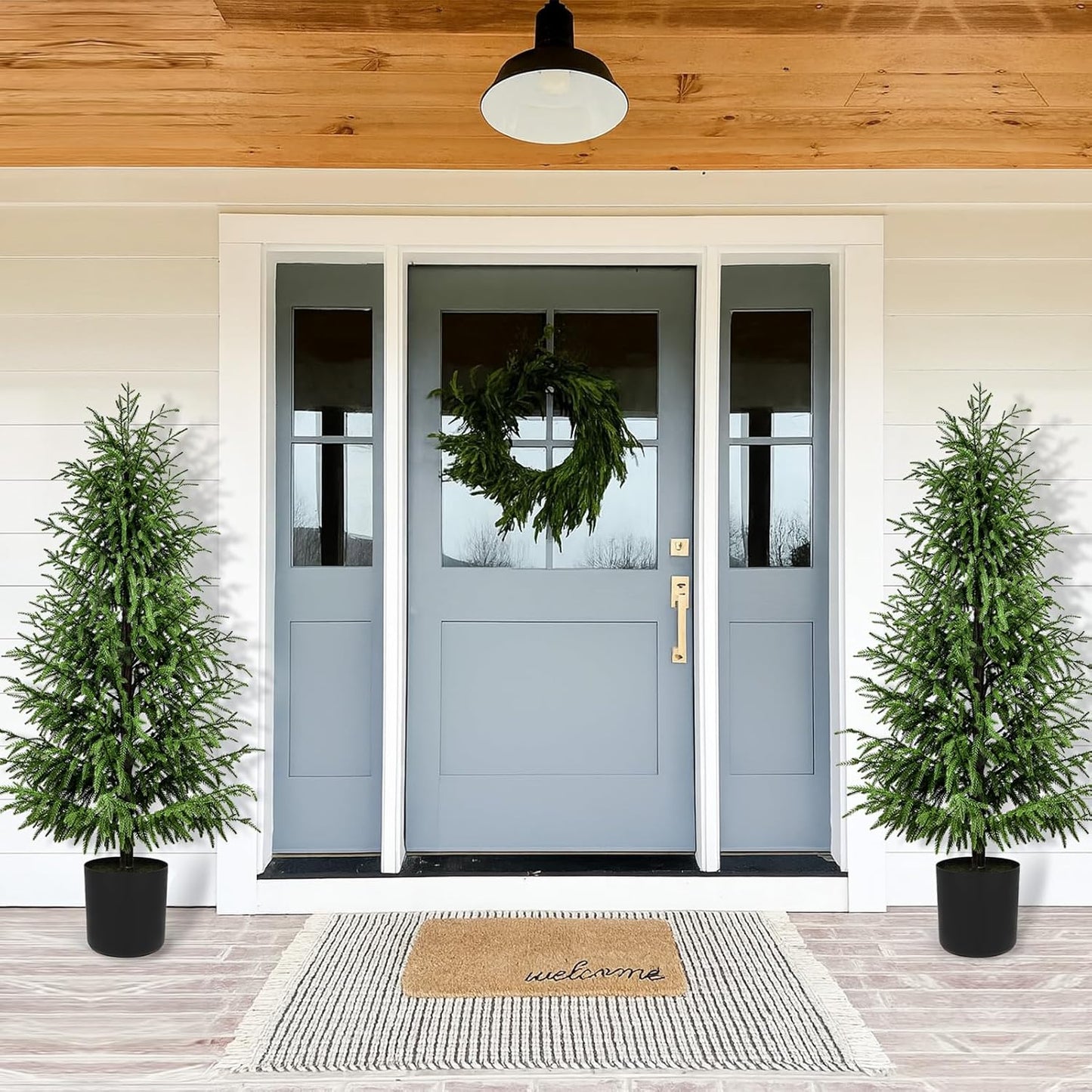 5 ft Artificial Norfolk Pine Tree Potted Trees