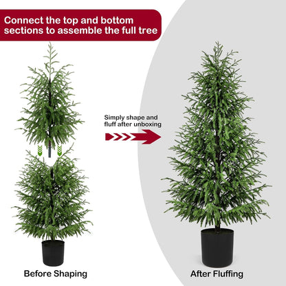 5 ft Artificial Norfolk Pine Tree Potted Trees