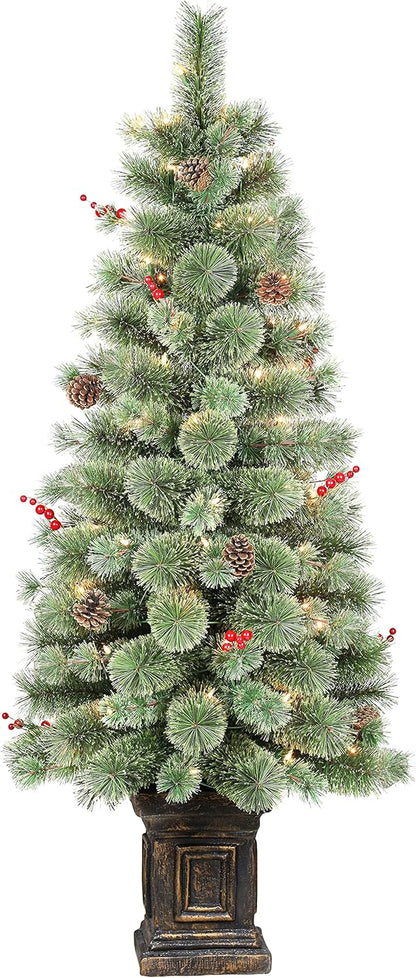 4.5 ft Prelit Artificial Christmas Tree Led Holiday