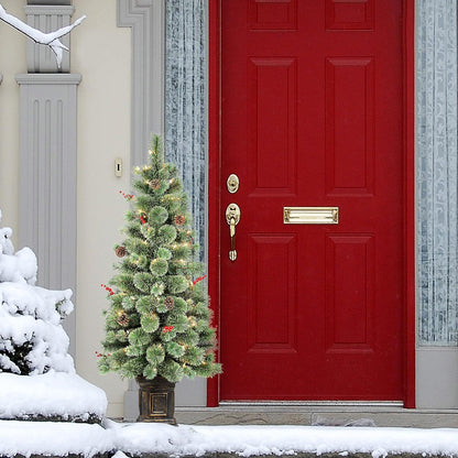 4.5 ft Prelit Artificial Christmas Tree Led Holiday