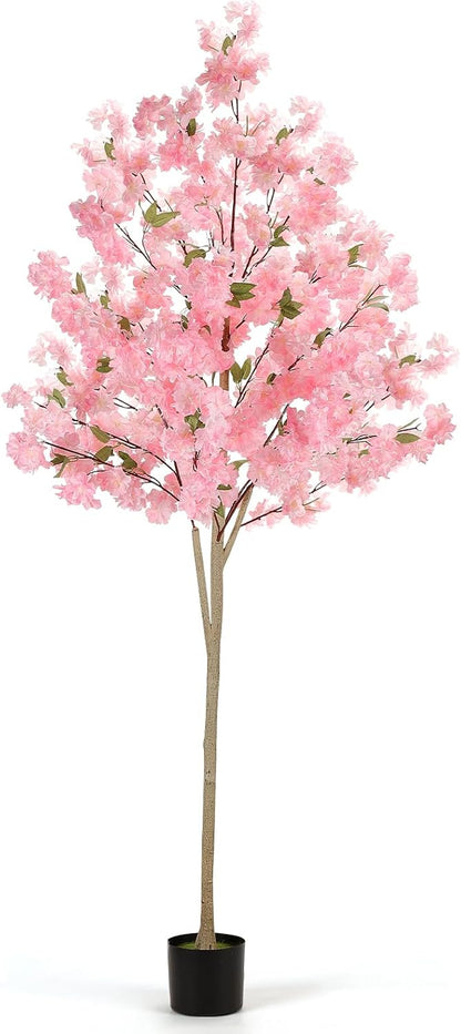 6 ft Artificial Cherry Blossom Tree Pink Silk