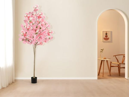 6 ft Artificial Cherry Blossom Tree Pink Silk