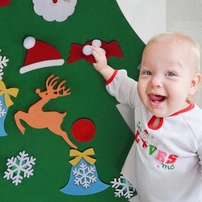 3 ft Diy Felt Christmas Tree Set Glitter