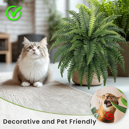 UV Resistant Artificial Boston Fern Dried Indoor Plants