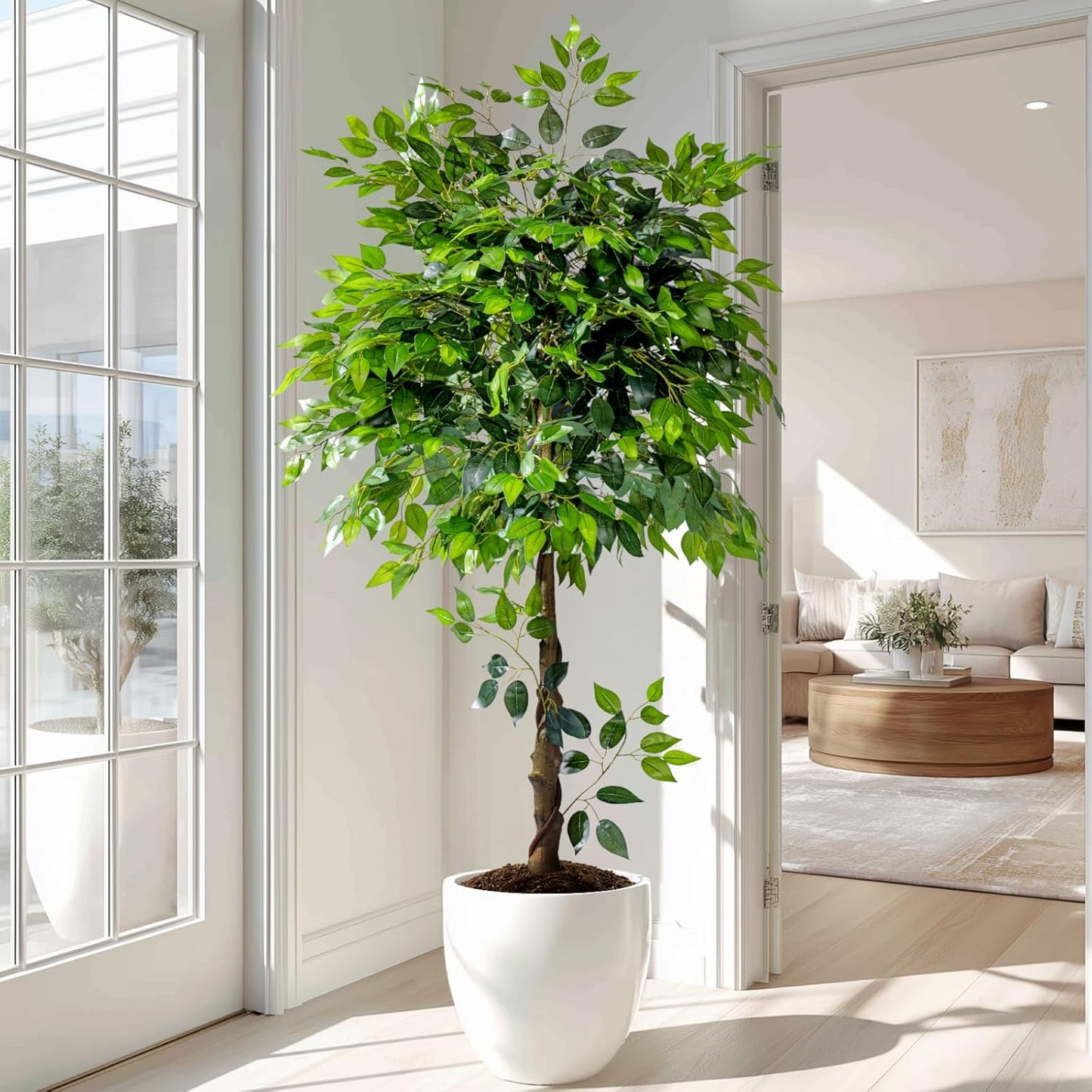 5 ft Artificial Ficus Tree Potted Trees Plants