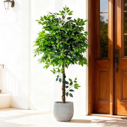 5 ft Artificial Ficus Tree Potted Trees Plants