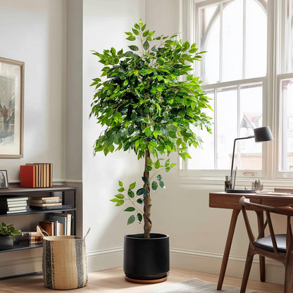 5 ft Artificial Ficus Tree Potted Trees Plants
