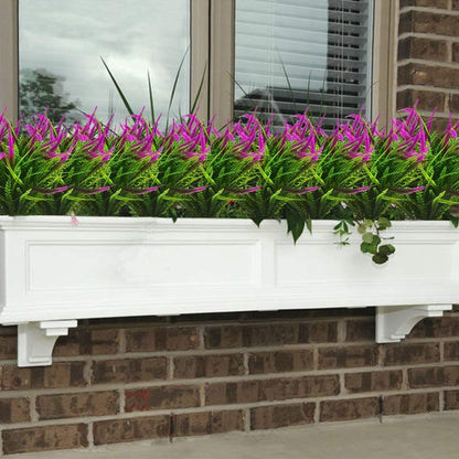 8 Pcs Outdoor Plastic Plants UV Resistant Porch