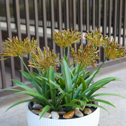 8 bundles 18.9 inch Large Artificial Agapanthus Flowers