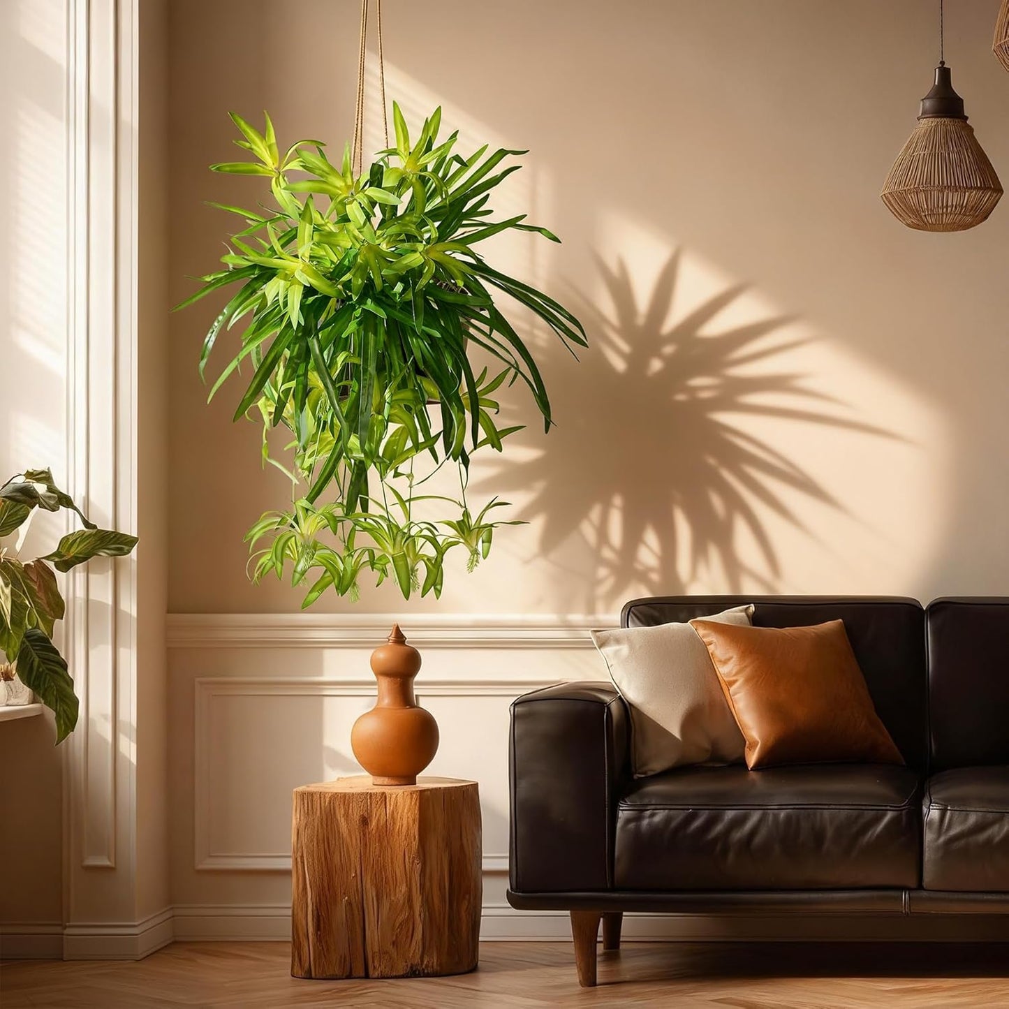 2 pcs Artificial Spider Hanging Plants Chlorophytum Greenery