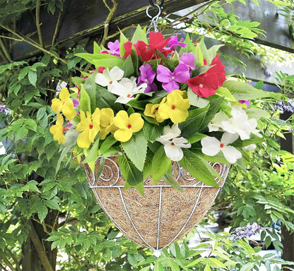 4 pcs Artificial Impatiens Bouquet Multicolor Resistant UV