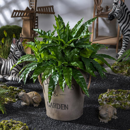 4 pcs Artificial Bird Nest Fern Stems Greenery