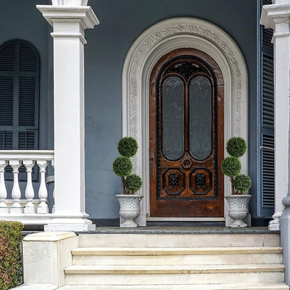 3 ft Artificial Triple Ball Boxwood Topiary Trees