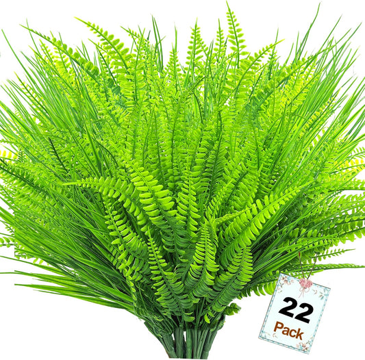 22 bundles Artificial Plants Outdoor Resistant UV Greenery