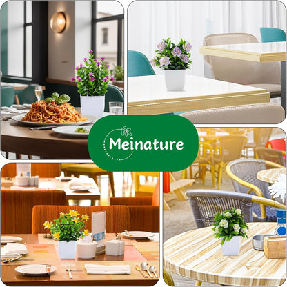 4 pack Small Artificial Plants Flowers Mini Home