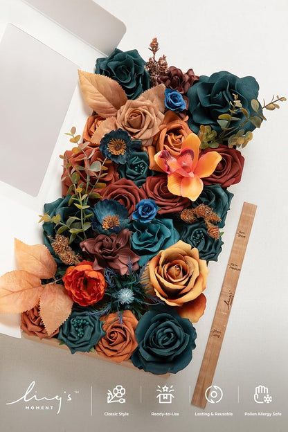 Ling Moment Flowers Box Artificial Greenery Stems Foam