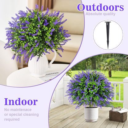 2 pack 15.7 inch Artificial Lavender Topiary Ball