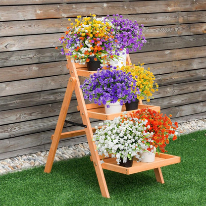 24 Bundles Uieke Silk Plants UV Resistant Porch