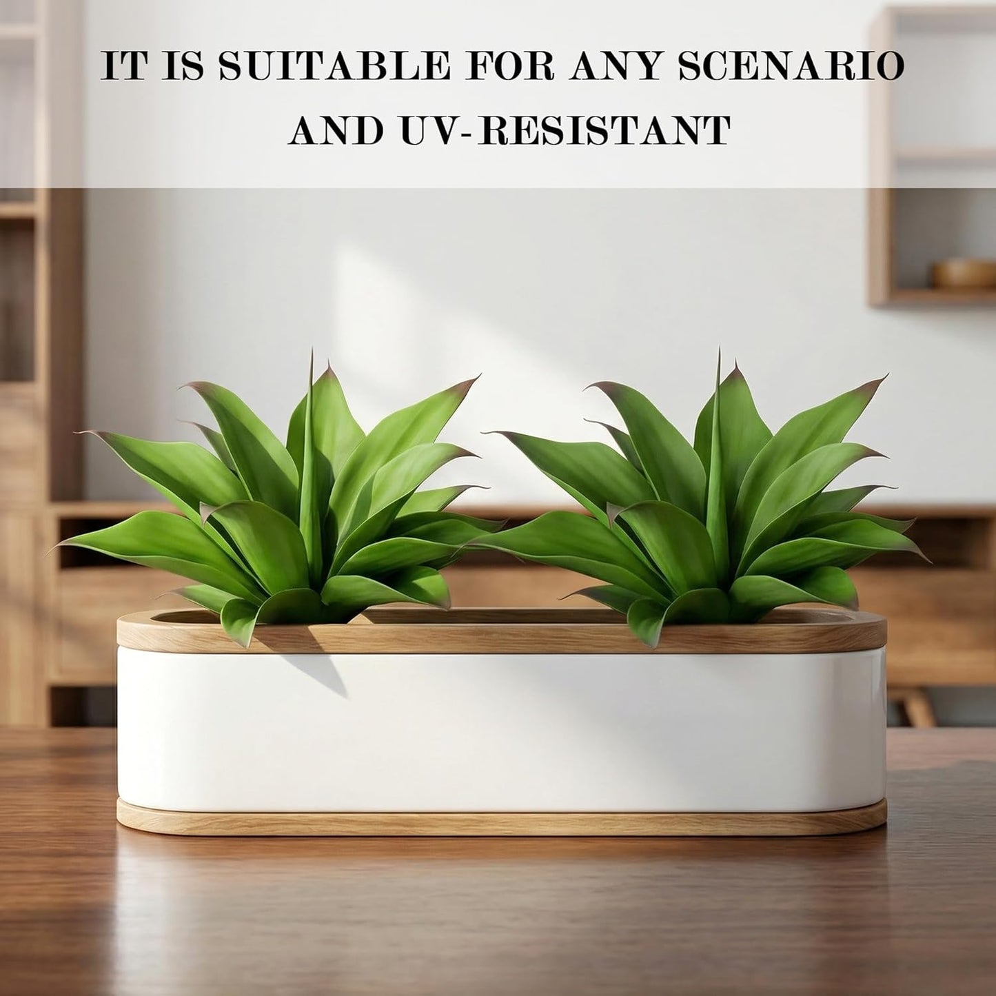 2 pack Artificial Agave Plants Resistant Succulents UV